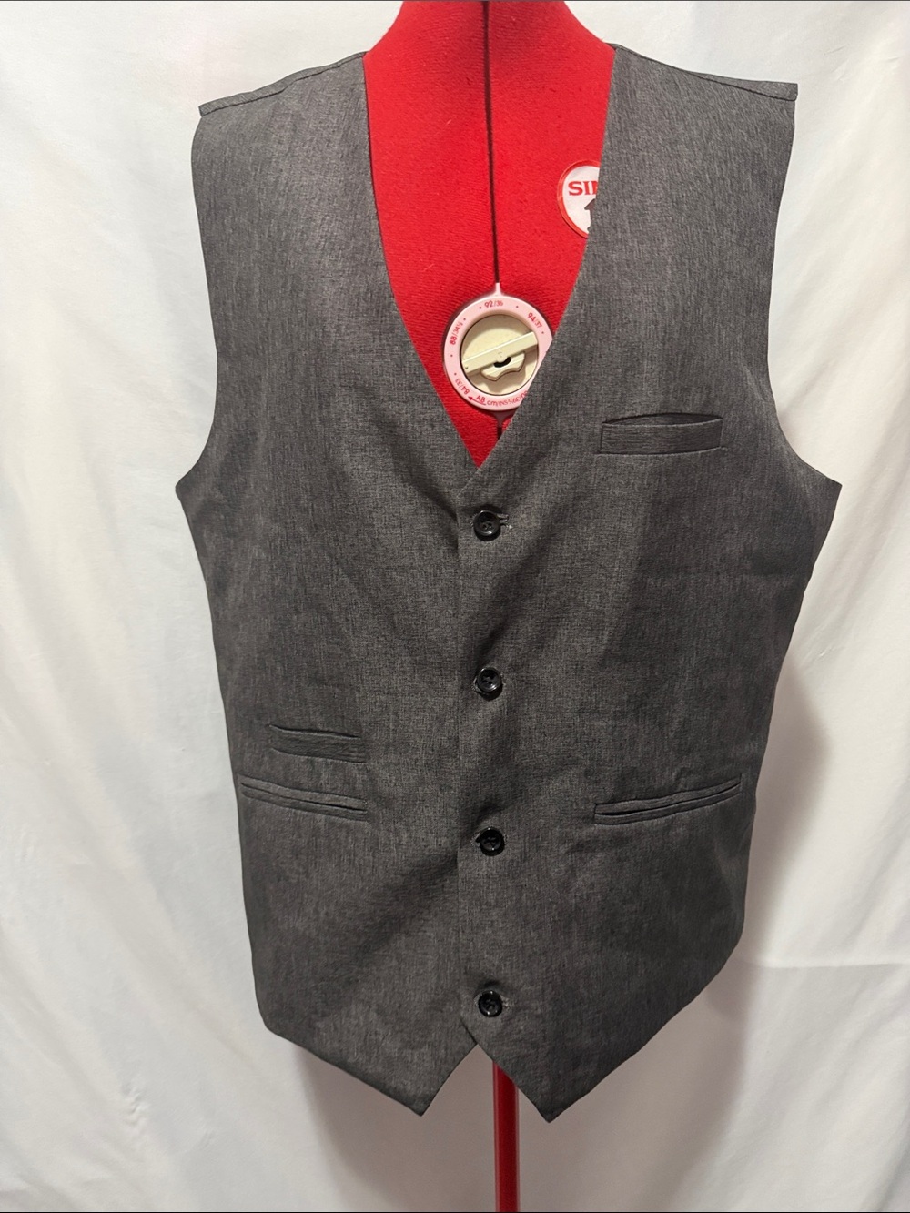 Classic Men's Gray Vest - Tailored Formal Waistcoat